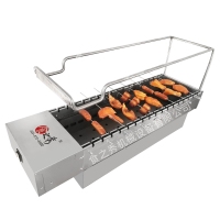 食之秀商用全自动转木炭烤串机 多功能自动木炭烧烤机 木炭烤串机